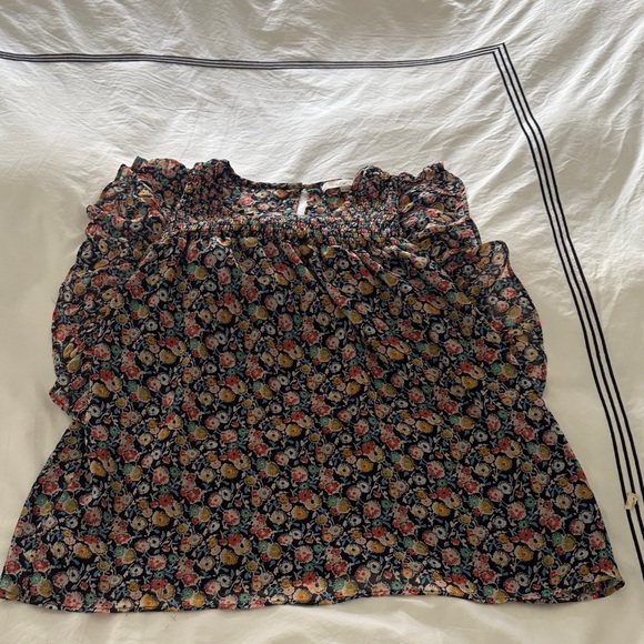 LOFT Floral Ruffle Blouse - Picture 1 of 9